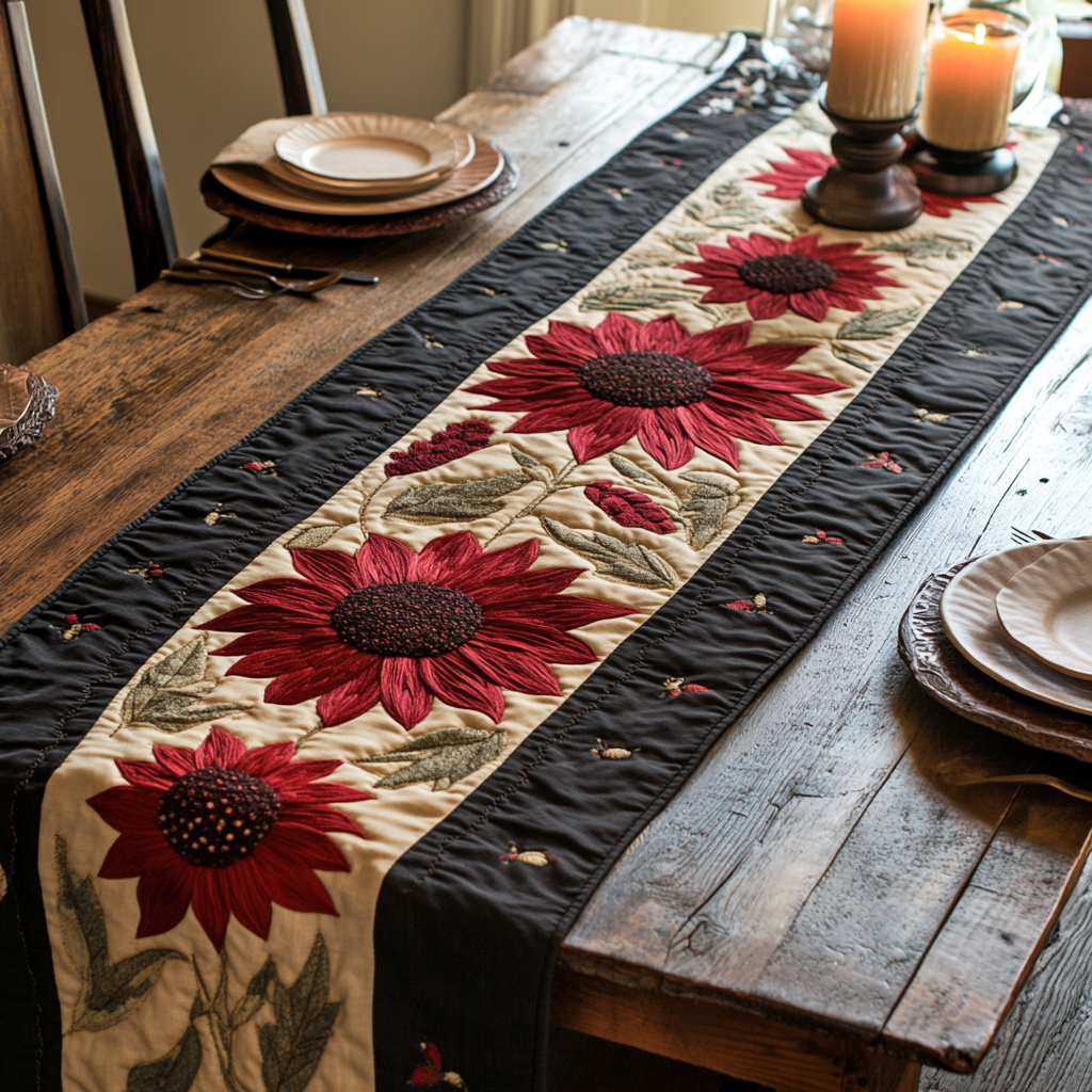 Summer Stitches Quilted Table Runner NCU0VH4353