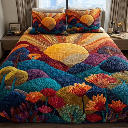 Summer Sun 3-Piece Quilted Bedding Set NCU0HH359