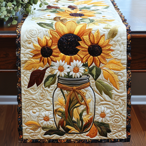 Summer Sunshine Quilted Table Runner NCU0VL1488