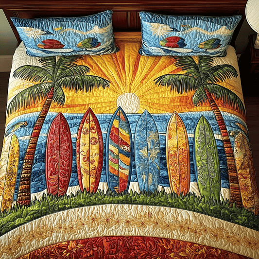 Summer Surf Quilted Bedding Set NCU0TH2624