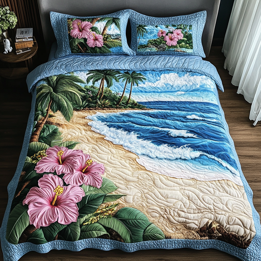 Summer Tide 3-Piece Quilted Bedding Set NCU0VL2486