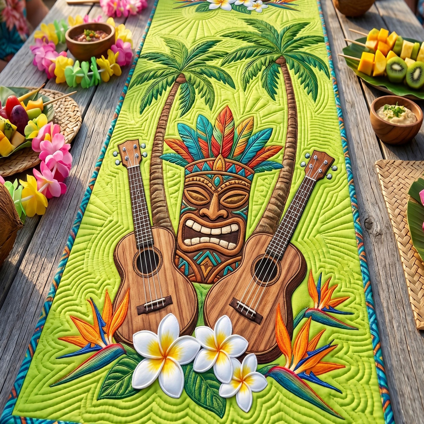 Summer Totem Quilted Table Runner NCU0NT12799