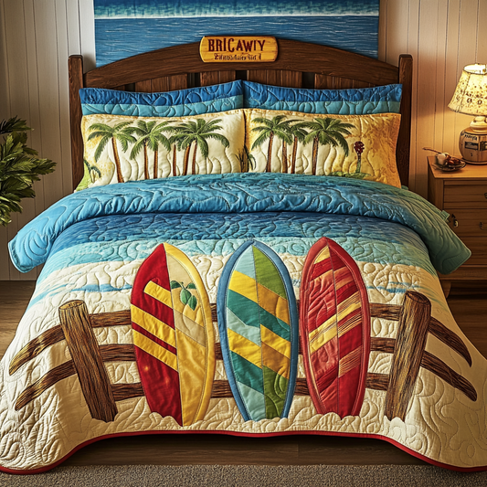 Summer Vibes 3-Piece Quilted Bedding Set NCU0VH3839