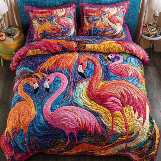 Summer Wings 3-Piece Quilted Bedding Set NCU0VH5597