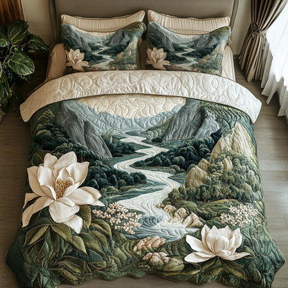 Summit Blossom 3-Piece Quilted Bedding Set NCU0VH4720