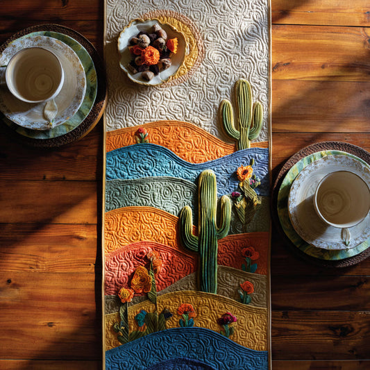 Sun-Kissed Cactus Quilted Table Runner NCU0PT8841