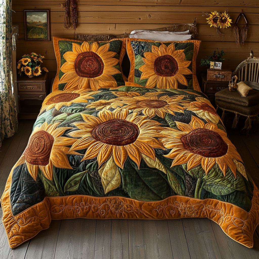 Sun-Kissed Dreams 3-Piece Quilted Bedding Set NCU0PT3132