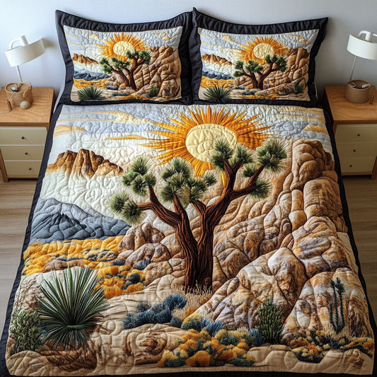 Sun-Kissed Rocks 3-Piece Quilted Bedding Set NCU0PT6278