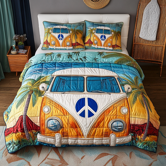 Sun Glow 3-Piece Quilted Bedding Set NCU0VL2343