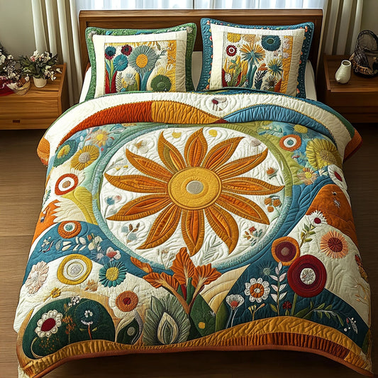 Sun Soul Bliss 3-Piece Quilted Bedding Set NCU0PT5406