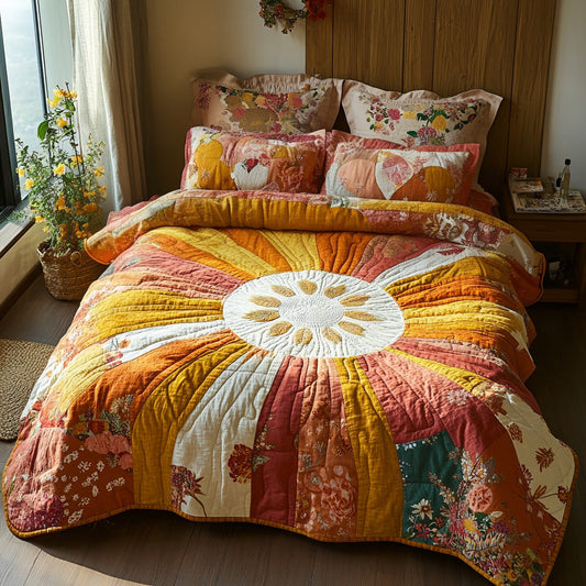 Sun Vibes 3-Piece Quilted Bedding Set NCU0DV7350