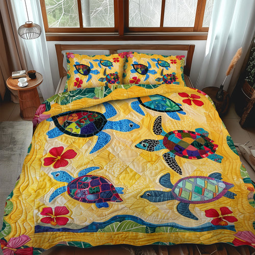 Sun and Sea 3-Piece Quilted Bedding Set  NCU0TL478