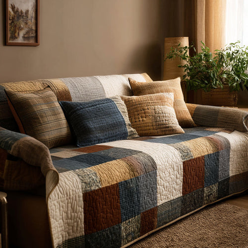 Sunbaked Patch Quilted Sofa Cover NCU0NT12117