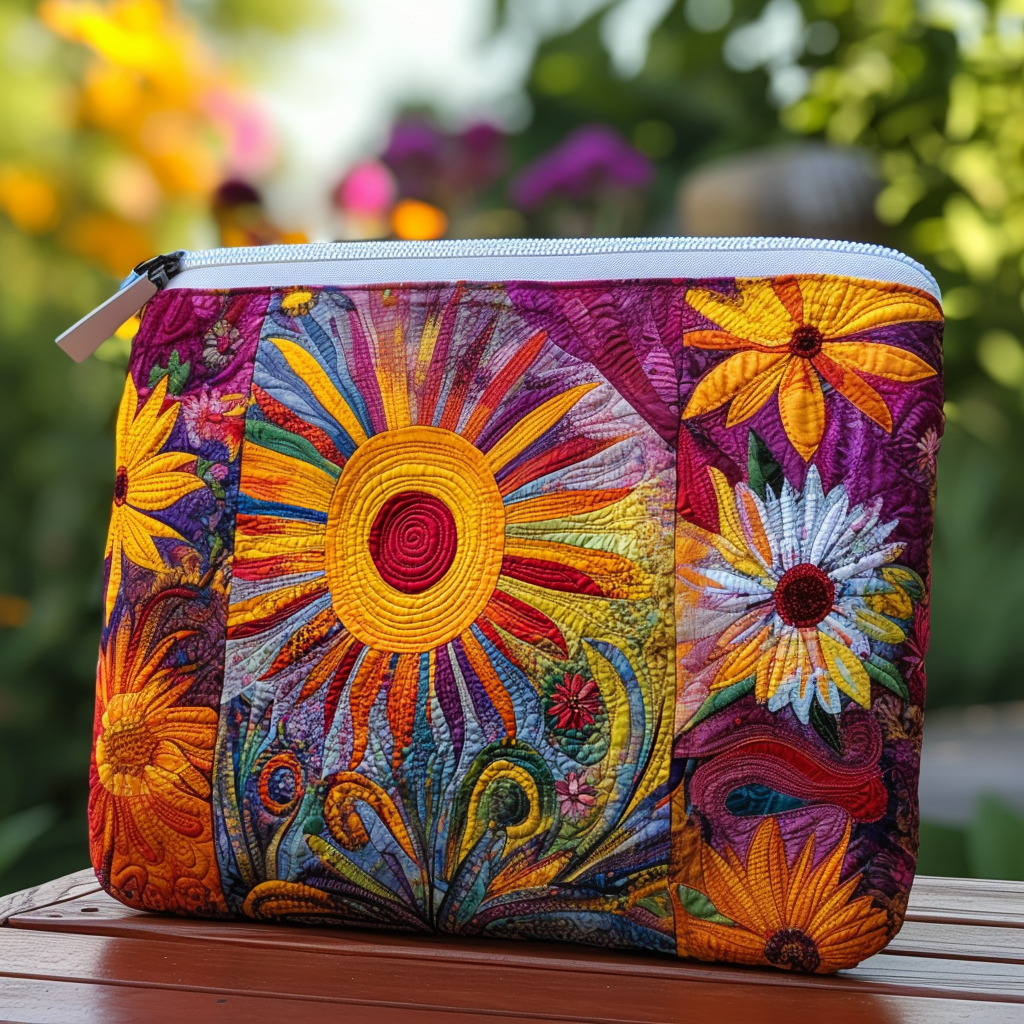 Sunbeam Bliss Quilted Zipper Pouch NCU0DV7294