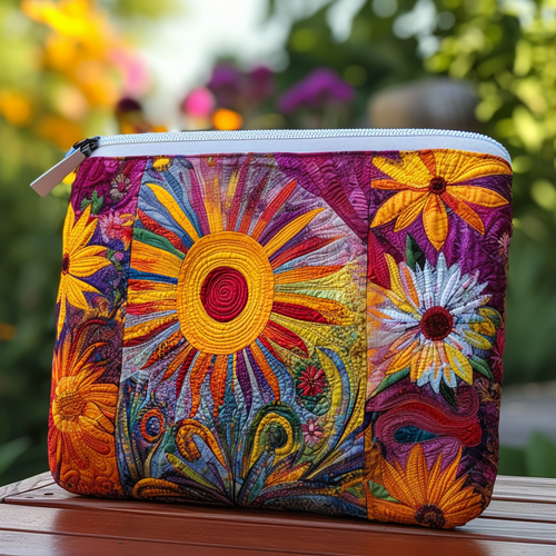 Sunbeam Bliss Quilted Zipper Pouch NCU0DV7294