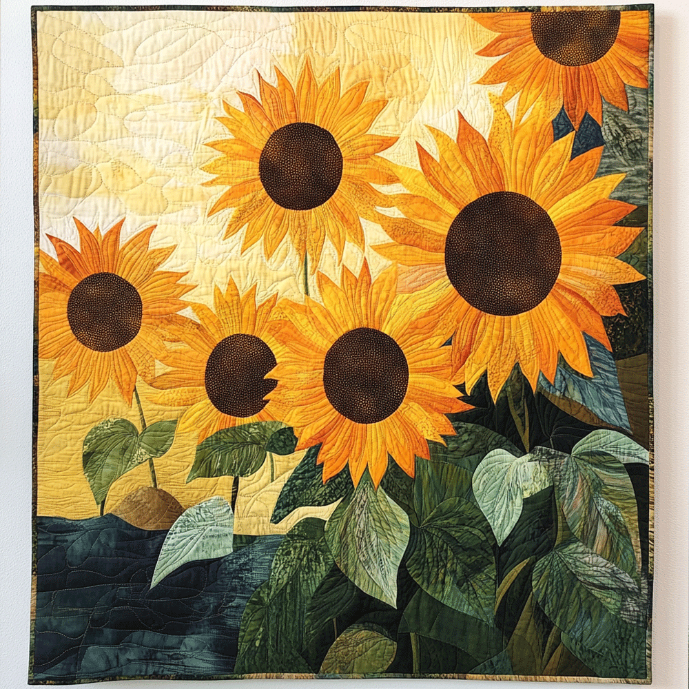 Sunbeam Garden Art Quilt Hanging NCU0TL945 – Vantique