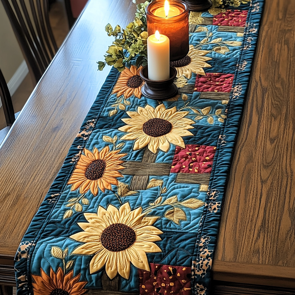 Sunbeam Glow Quilted Table Runner NCU0VH2277