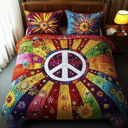 Sunbeam Serenity 3-Piece Quilted Bedding Set NCU0NT5766
