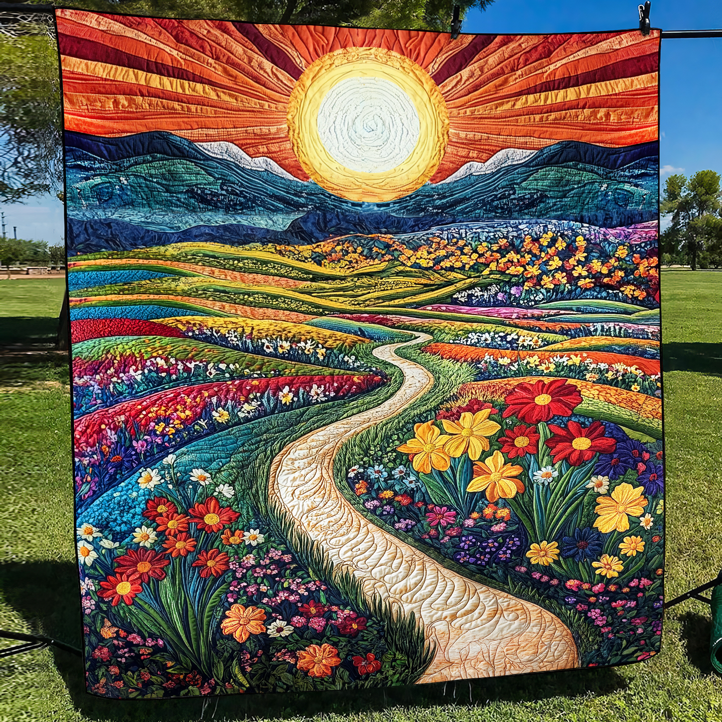 Sunbeam Serenity Quilted Blanket NCU0VL894