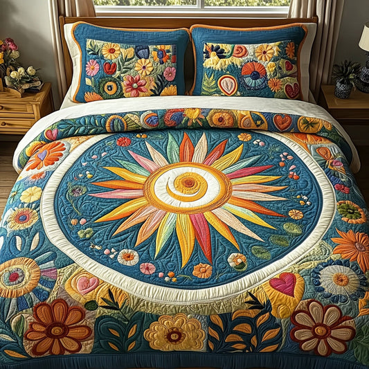 Sunbeam Soul 3-Piece Quilted Bedding Set NCU0PT5407