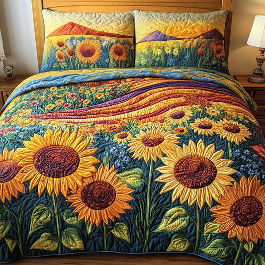 Sunbeam Valley 3-Piece Quilted Bedding Set NCU0VL2640