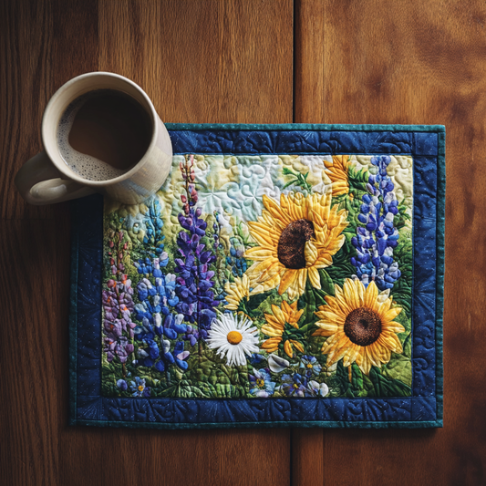 Sunburst Bloom Quilted Placemat NCU0DV7242