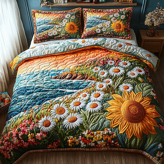 Sunburst Coast 3-Piece Quilted Bedding Set NCU0DV6694