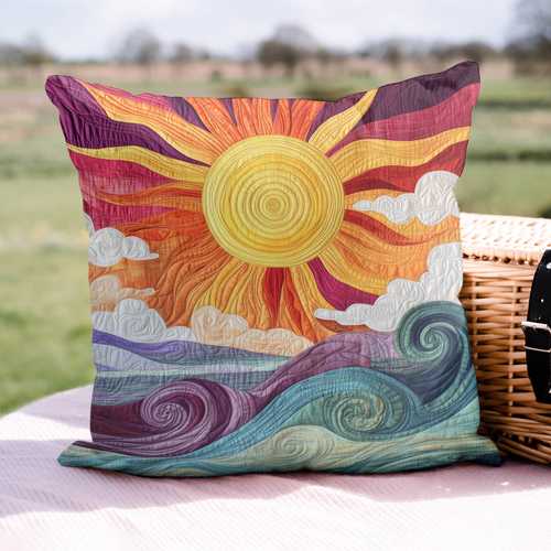 Sunburst Delight Quilted Pillow Case NCU0VL697