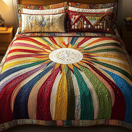 Sunburst Dreams 3-Piece Quilted Bedding Set NCU0VL927