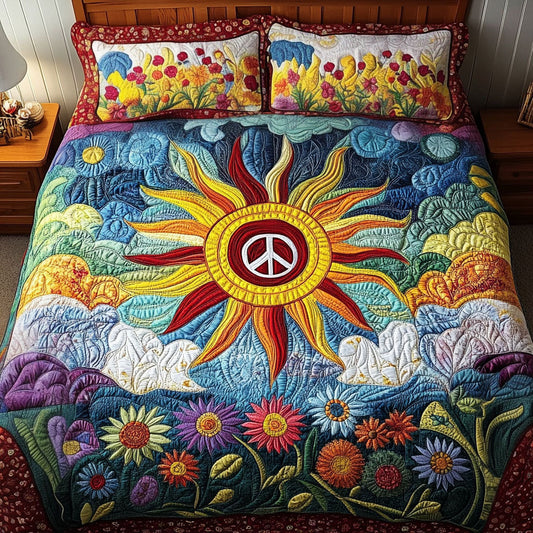 Sunburst Harmony 3-Piece Quilted Bedding Set NCU0NT3911