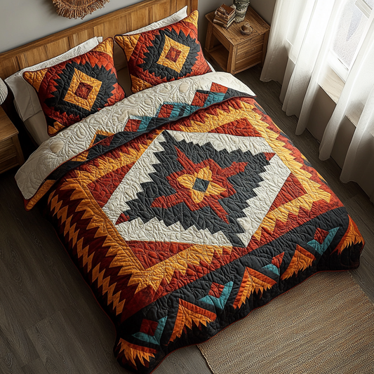 Sunburst Nomad 3-Piece Quilted Bedding Set NCU0DV3714