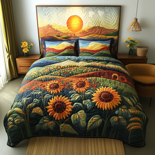 Sunfield Magic 3-Piece Quilted Bedding Set NCU0VL2638