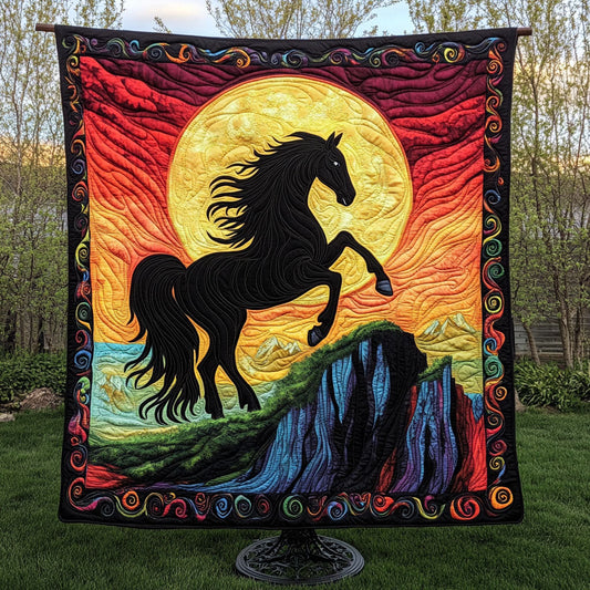 Sunfire Stallion Quilted Blanket NCU0NT5670