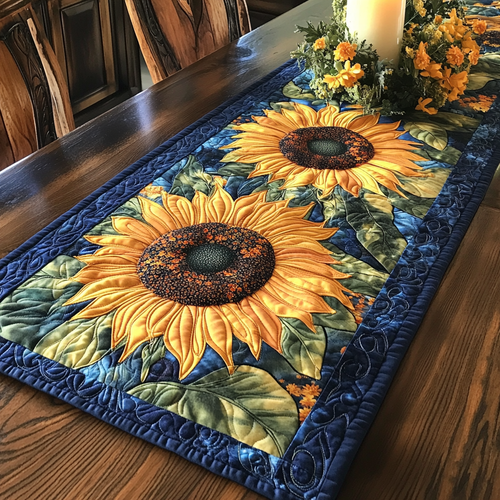 Sunflare Quilted Table Runner NCU0VH149