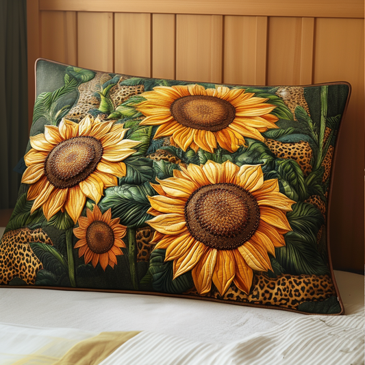 Sunflower Dreams Quilted Bedding Pillow Case NCU0NT6366