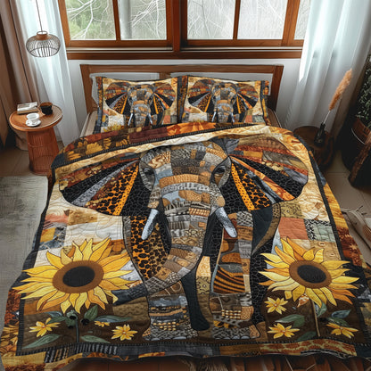 Sunflower Safari 3-Piece Quilted Bedding Set NCU0TH901