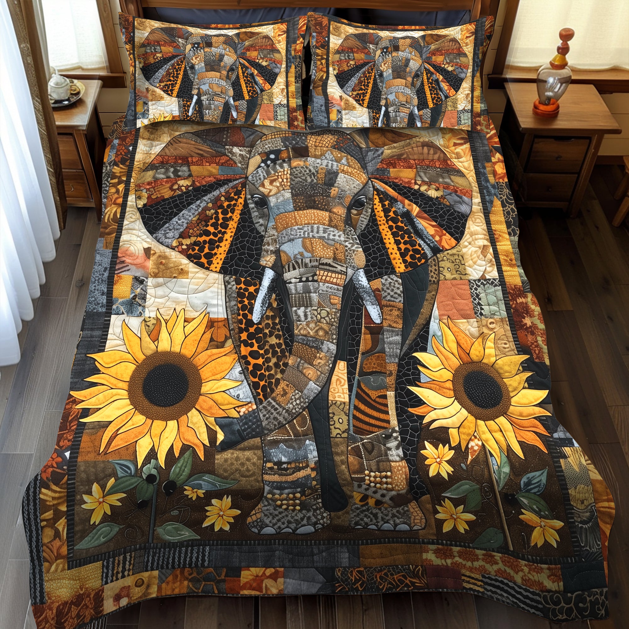 Radiant Sunlight 3-Piece Quilted Bedding Set GFTOHD887