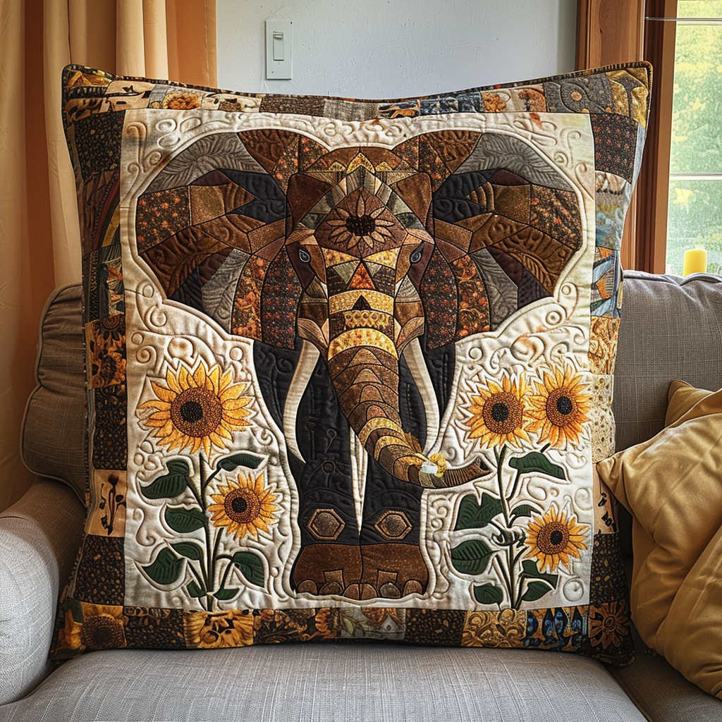 Sunflower Safari Quilted Pillow Case NCU0DV139