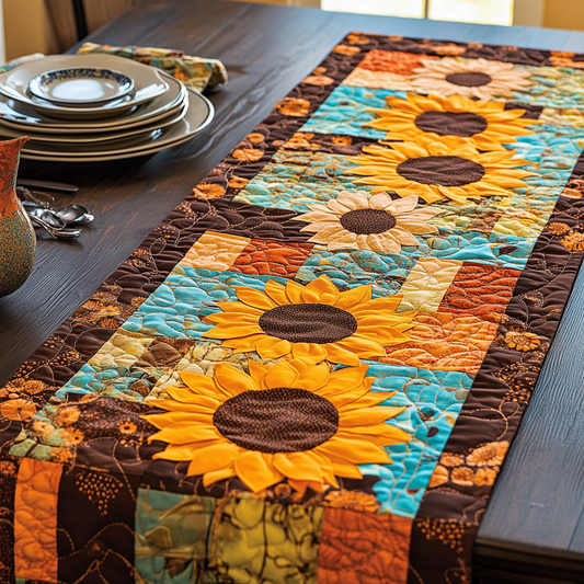 Sunflower Serenity Quilted Table Runner NCU0DV521