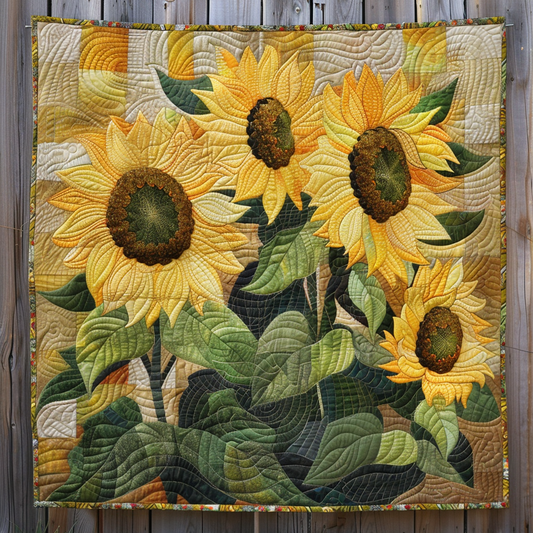 Sunflower Sunshine Quilted Blanket NCU0PT213