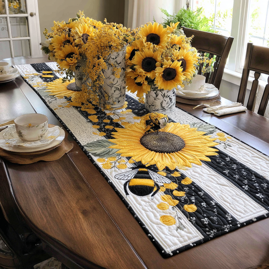 Sunflower Bliss Quilted Table Runner NCU0DK8588
