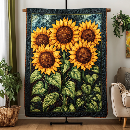 Sunflower Charm Quilted Blanket NCU0VH133