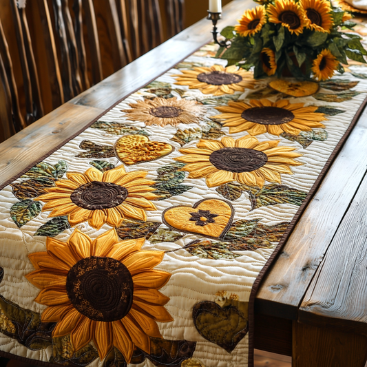 Sunflower Dream Quilted Table Runner NCU0VH3936