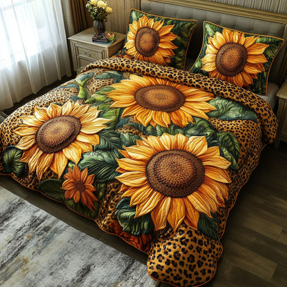 Sunflower Dreams 3-Piece Quilted Bedding Set NCU0NT5529