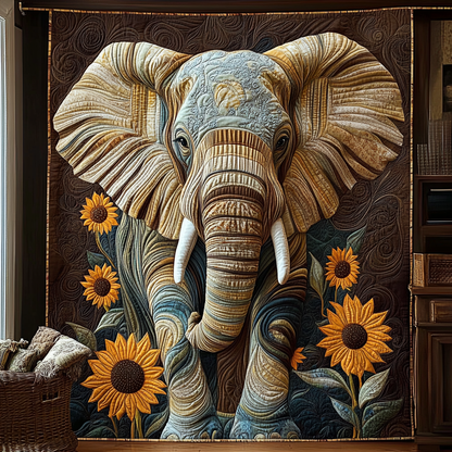 Elephant Quilted Blanket NCU0VT56