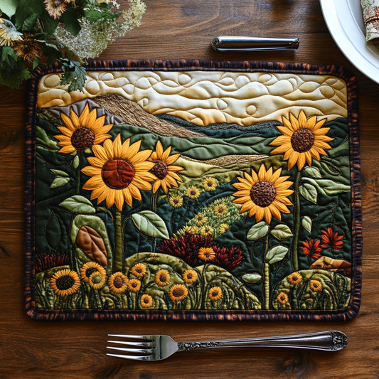 Sunflower Fields Quilted Place Mat NCU0DV3140