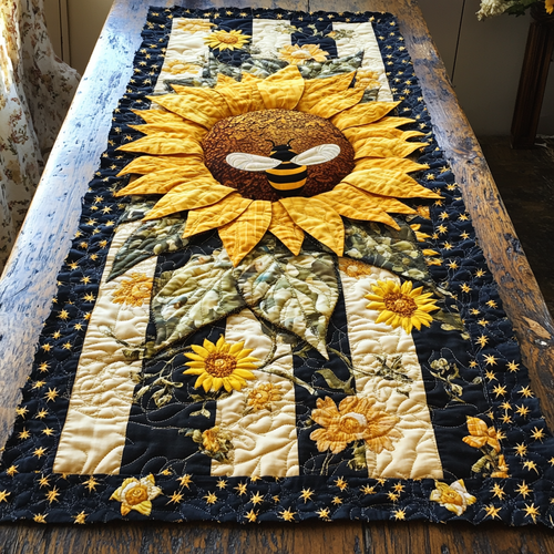 Sunflower Fields Quilted Table Runner NCU0DK8589