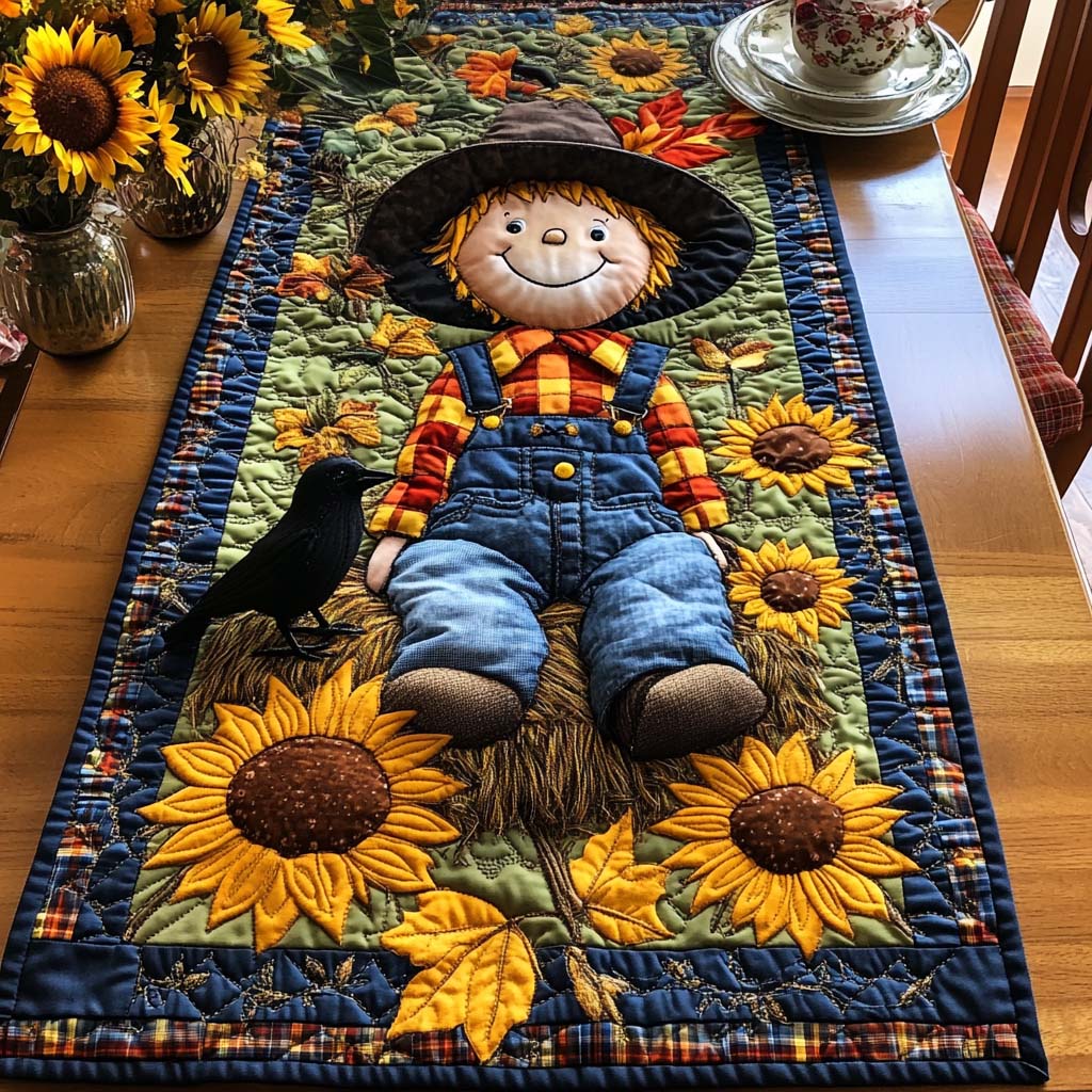 Sunflower Friend Quilted Table Runner NCU0NT9025