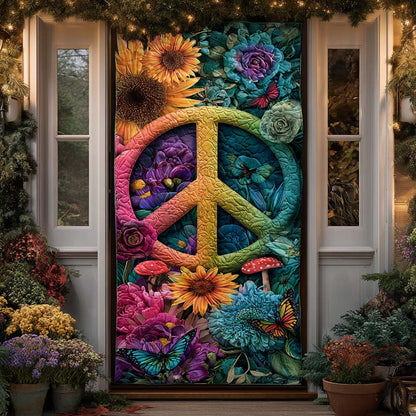 Sunflower Garden Peace Quilted Door Cover NCU0XD1616