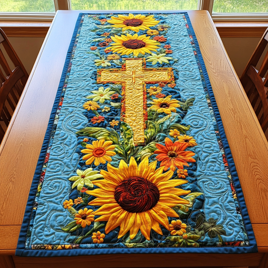 Sunflower Garden Quilted Table Runner NCU0DK8592